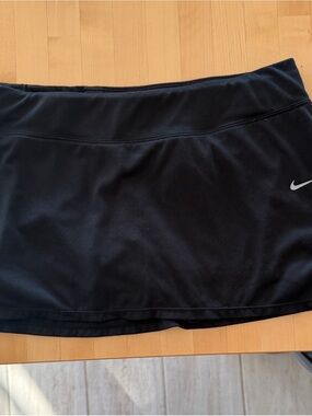 Nike Black Dri-FIT Athletic Bottoms (Skort) with White Logo